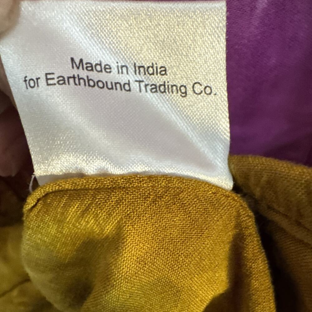 Earthbound Trading Co Shirt Mens m Purple Tie Dye‎ Earthy Boho Hippie - Picture 7 of 7